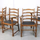 Chaises médiévales vintage en chêne, lot de 4