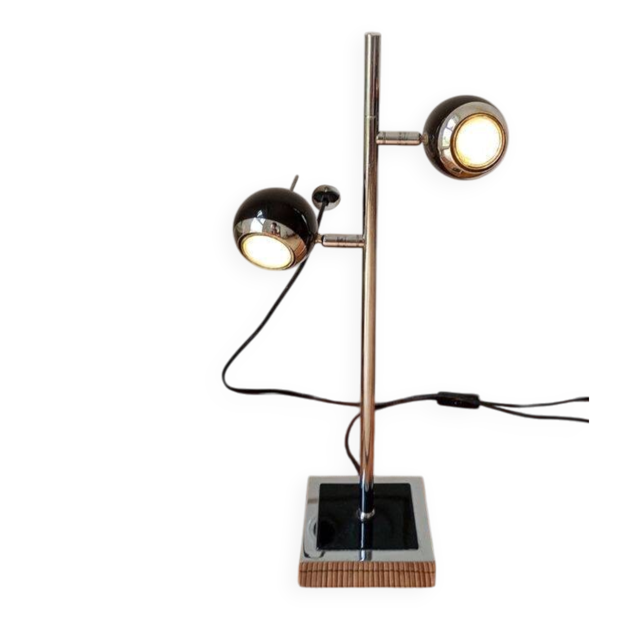 Seylumière Hary vintage design lamp – Double adjustable spotlight – 1980s