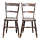 Set of 2 Antique English Oxford Dining/Kitchen Chairs