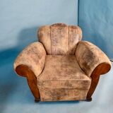Pair of club deco armchairs
