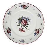 Hand-painted cake plate with rose motif, circa 1960/70