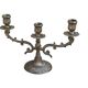 Three-light chandelier in brass metal