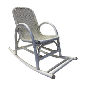 rocking-chair en rotin
