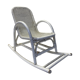 White rattan rocking chair
