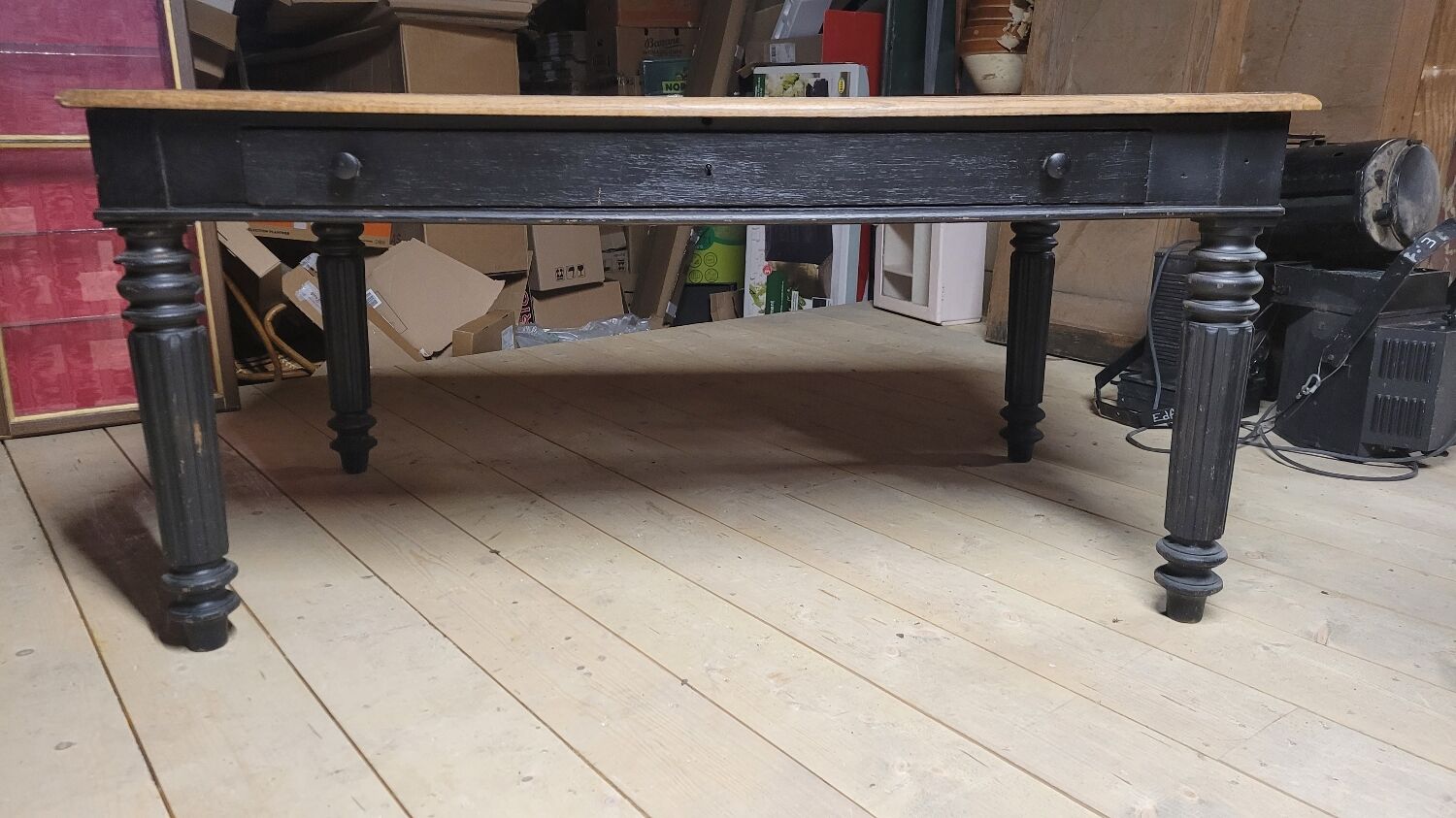 Louis Philippe notary office in oak, 1900 period - 1m49