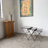 Adnet 1950s nesting tables trio