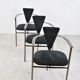 Set of 8 post modern dining chairs by Belgochrom, 1980s