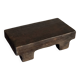 Small stool, black solid teak accent stool wabi-sabi L30 W8.5 H6.