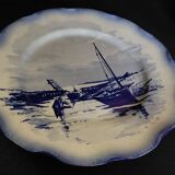 Sarreguemines earthenware plate with Marine decor late 19th century early 20th century