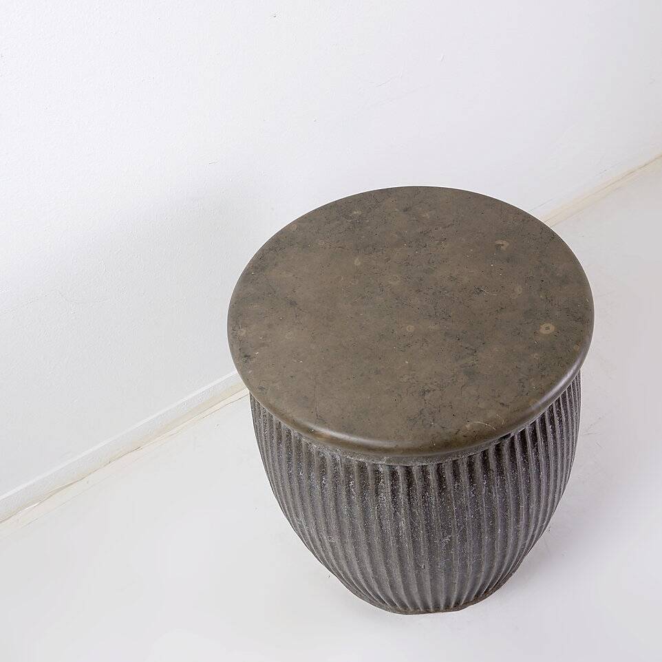 Vintage "Dolly Tub" Rival Side Table - Polished stone top - Circa 1930
