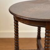 Antique 19th century style turned wooden pedestal table