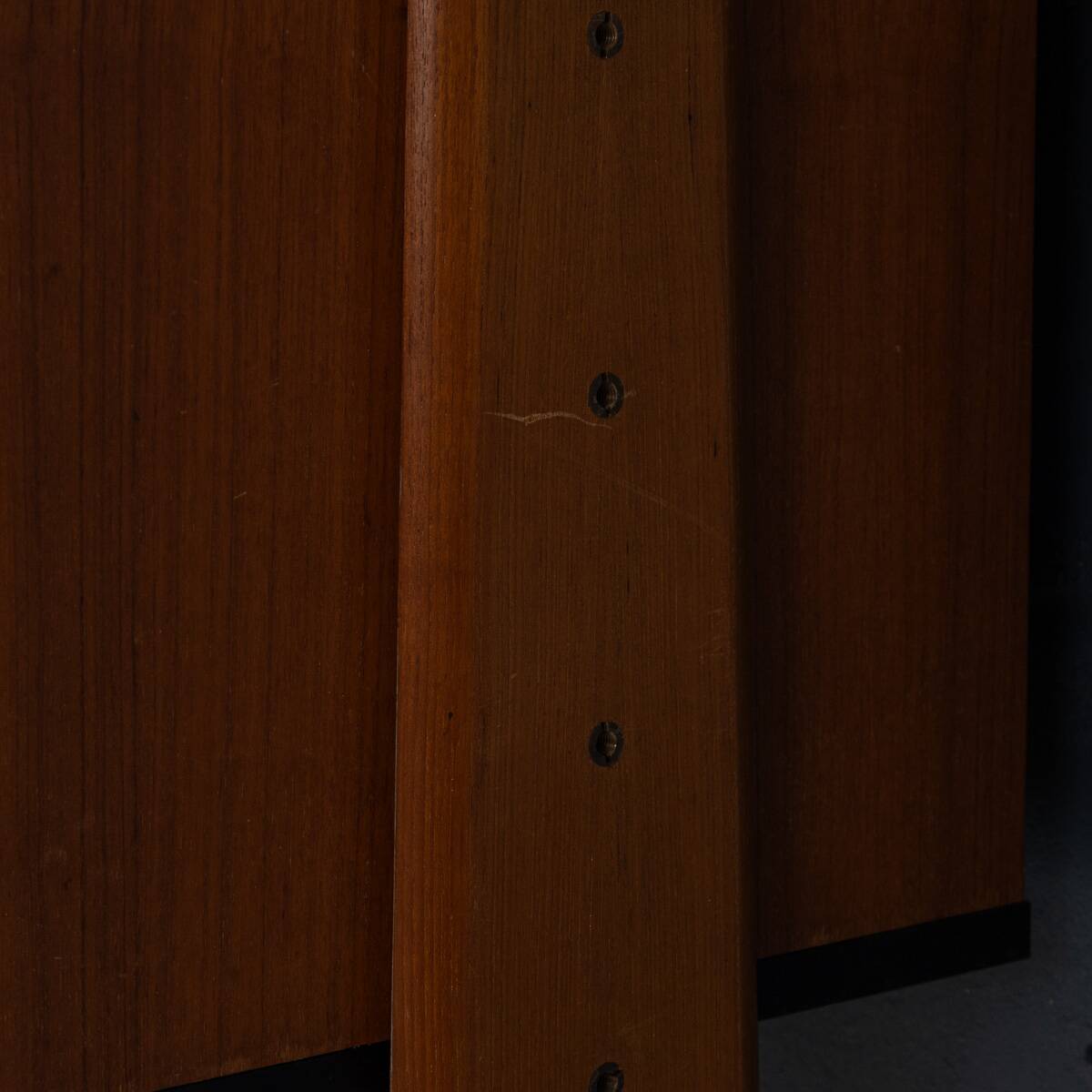 Vintage 20thc italian modular teak wall cabinet c.1960