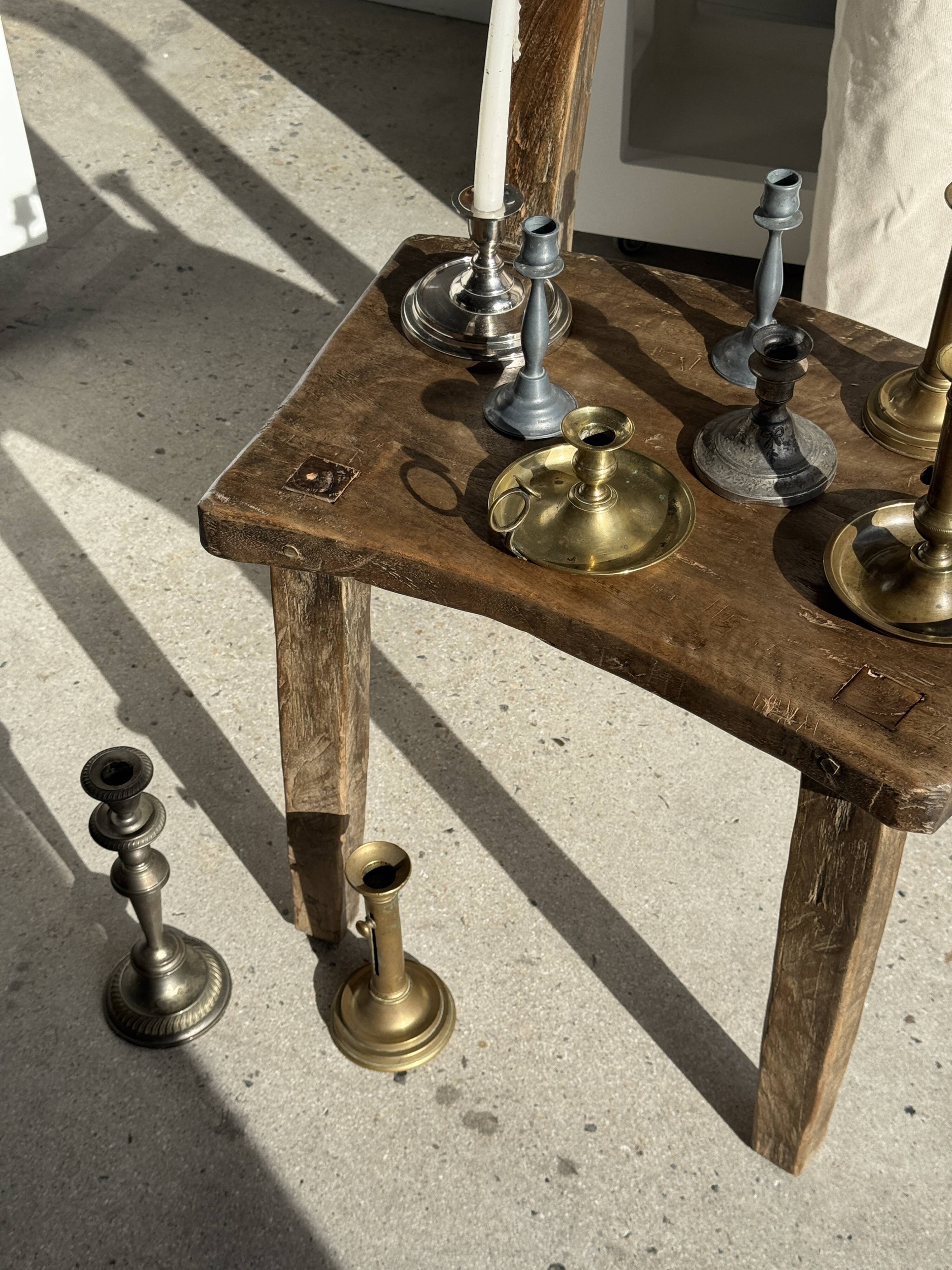 Large antique silver-plated candlestick H29 D10.5