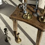 Large antique silver-plated candlestick H29 D10.5