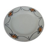 Plat rond en faïence de Badonviller modèle Royal diam 31 cm