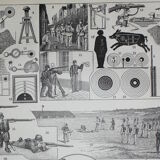 Lithograph • Shooting, sport, gun, hunting, target • Original engraving from 1898