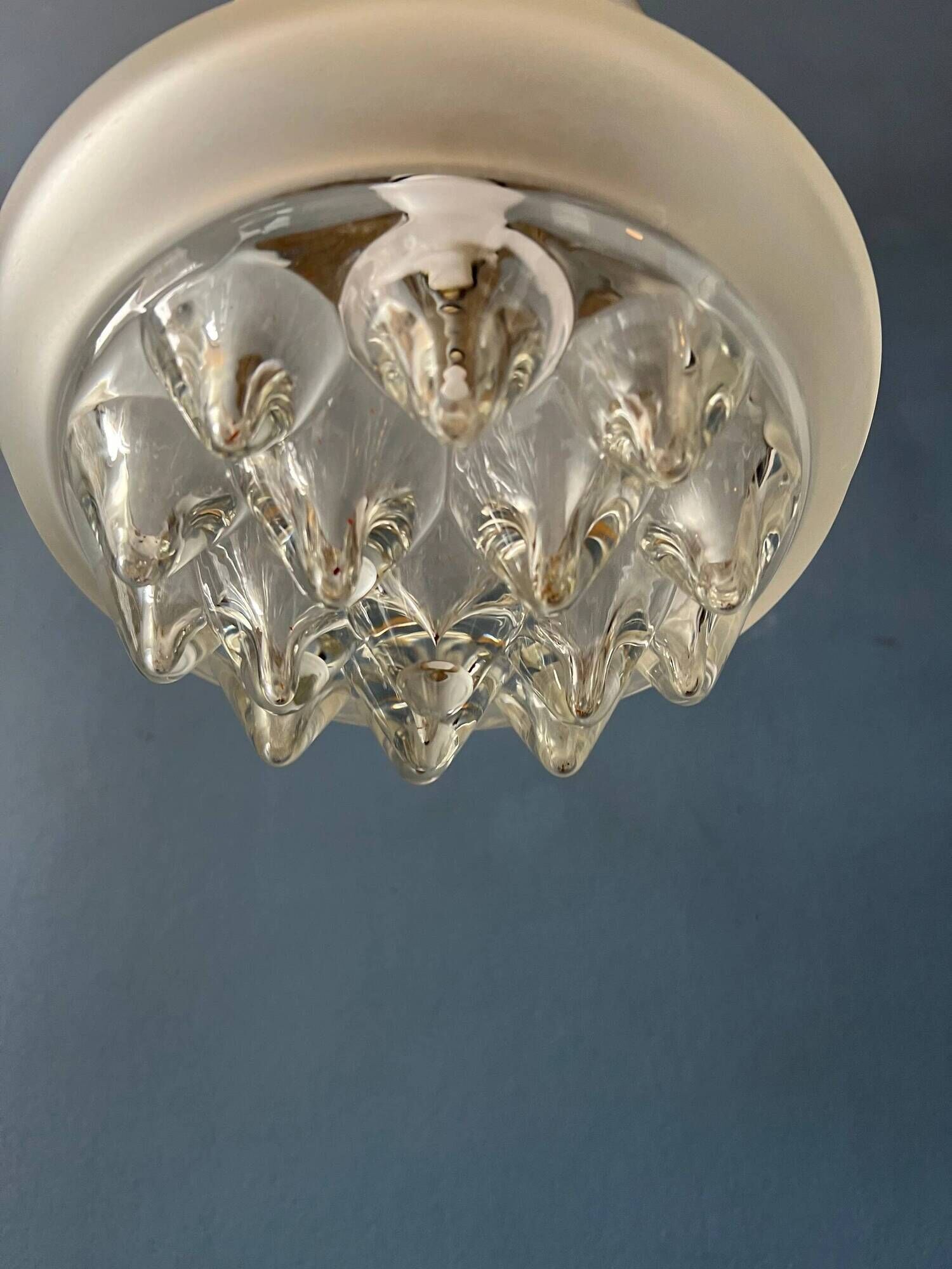 Mid-Century Frosted Glass Pendant Light Peill & Putzler