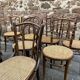 Set of 10 Thonet Fischel restaurant bistro chairs mismatch b