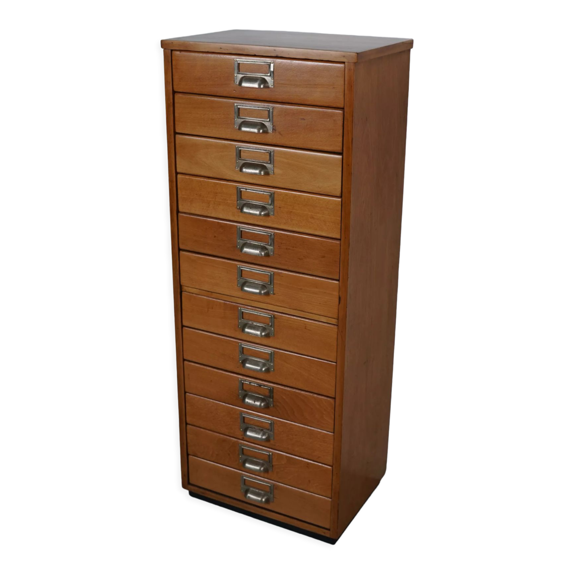 Small Dutch Beech Apothecary Cabinet, 1950s