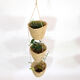 Hanging baskets made of natural fiber