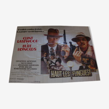 Affiche cinéma 4x3m Haut les flingues Clint Eastwood Burt Reynolds