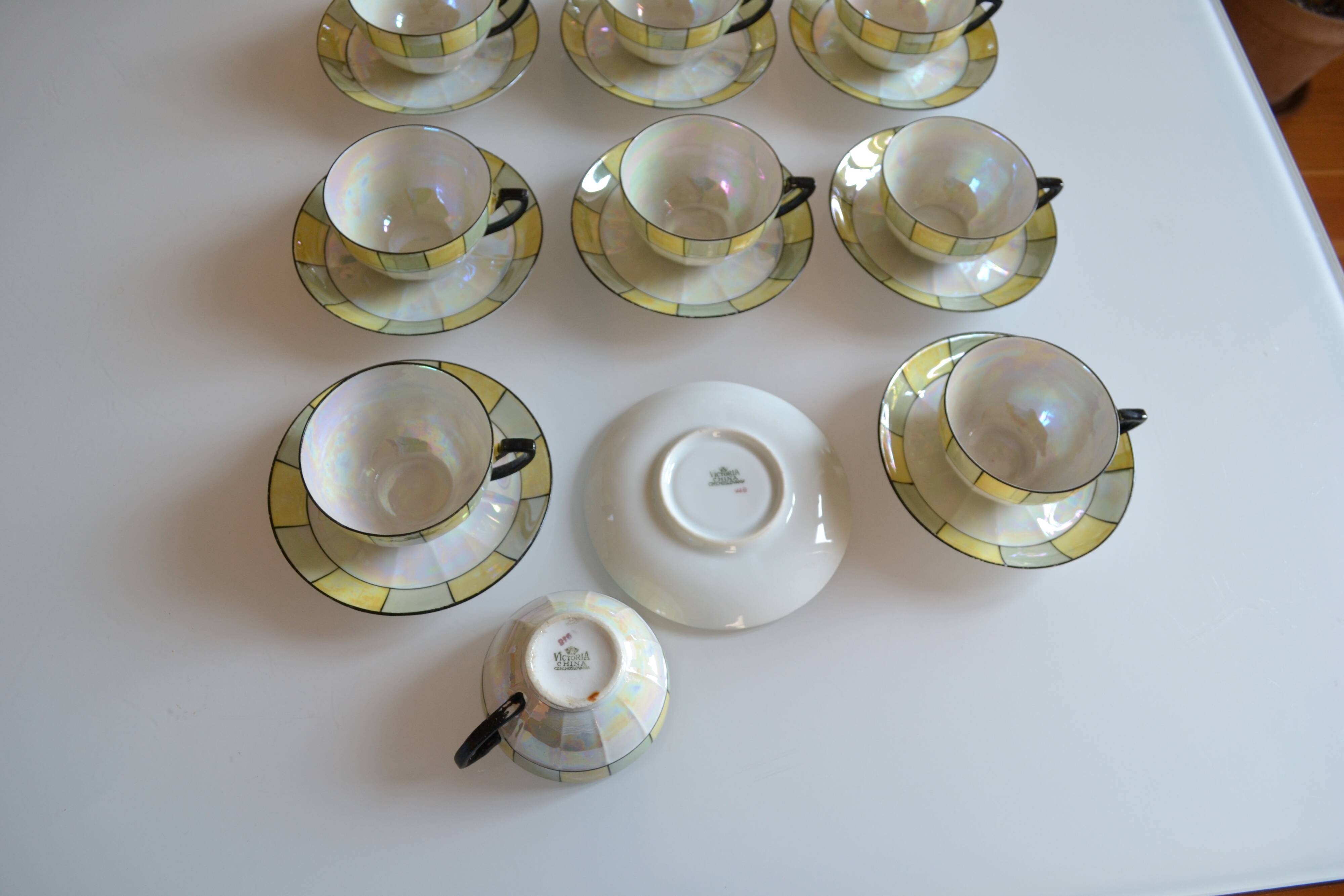 Art Deco porcelain tea or coffee set Czechoslovakia 1930