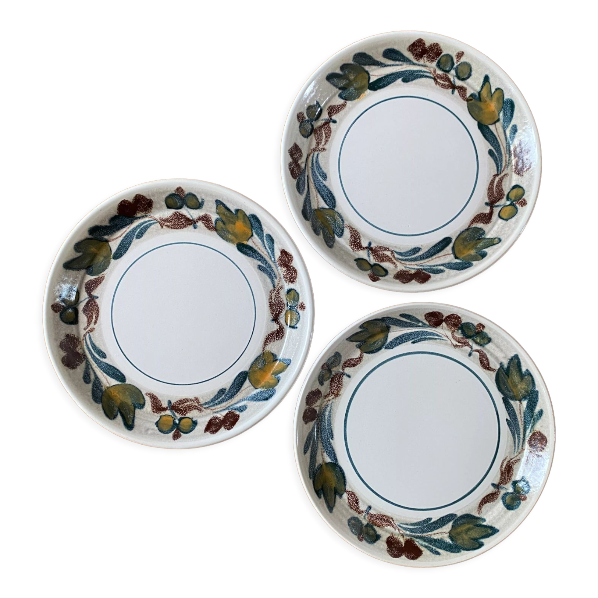 Set of 3 dessert plates M.B.F.A. Pornic
