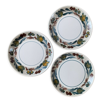 Set of 3 dessert plates M.B.F.A. Pornic