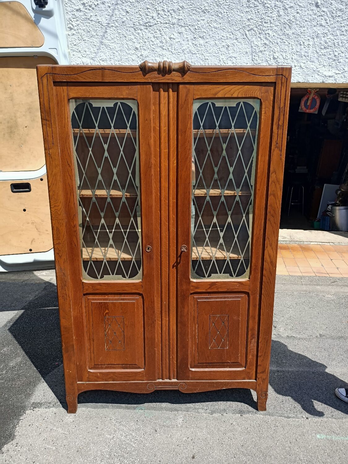 Old library glass doors