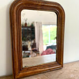 Miroir Louis Philippe ancien assiette en bois