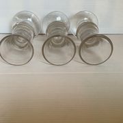 3 thick heavy bubble glasses