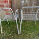 Pair of Antique EMU RIO Armchairs in White Metal Vintage