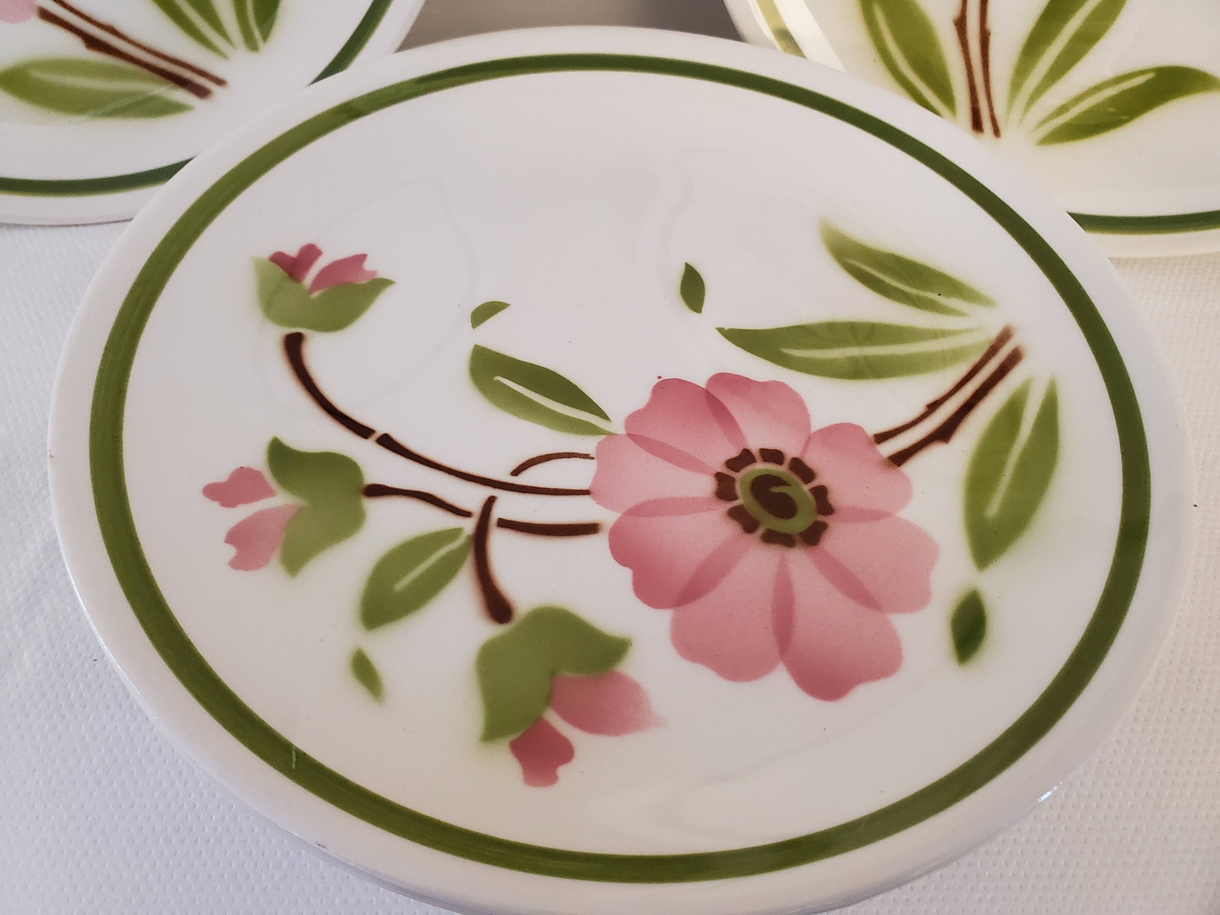 6 ceramic dessert plates