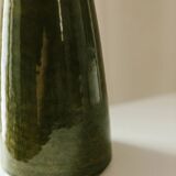 Olive Green Ceramic Vase by VEB Coswig Keramik – East German Mid-Century 70s