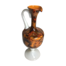 Former pitcher ewer opaline glass & multilayer orange jug vintage