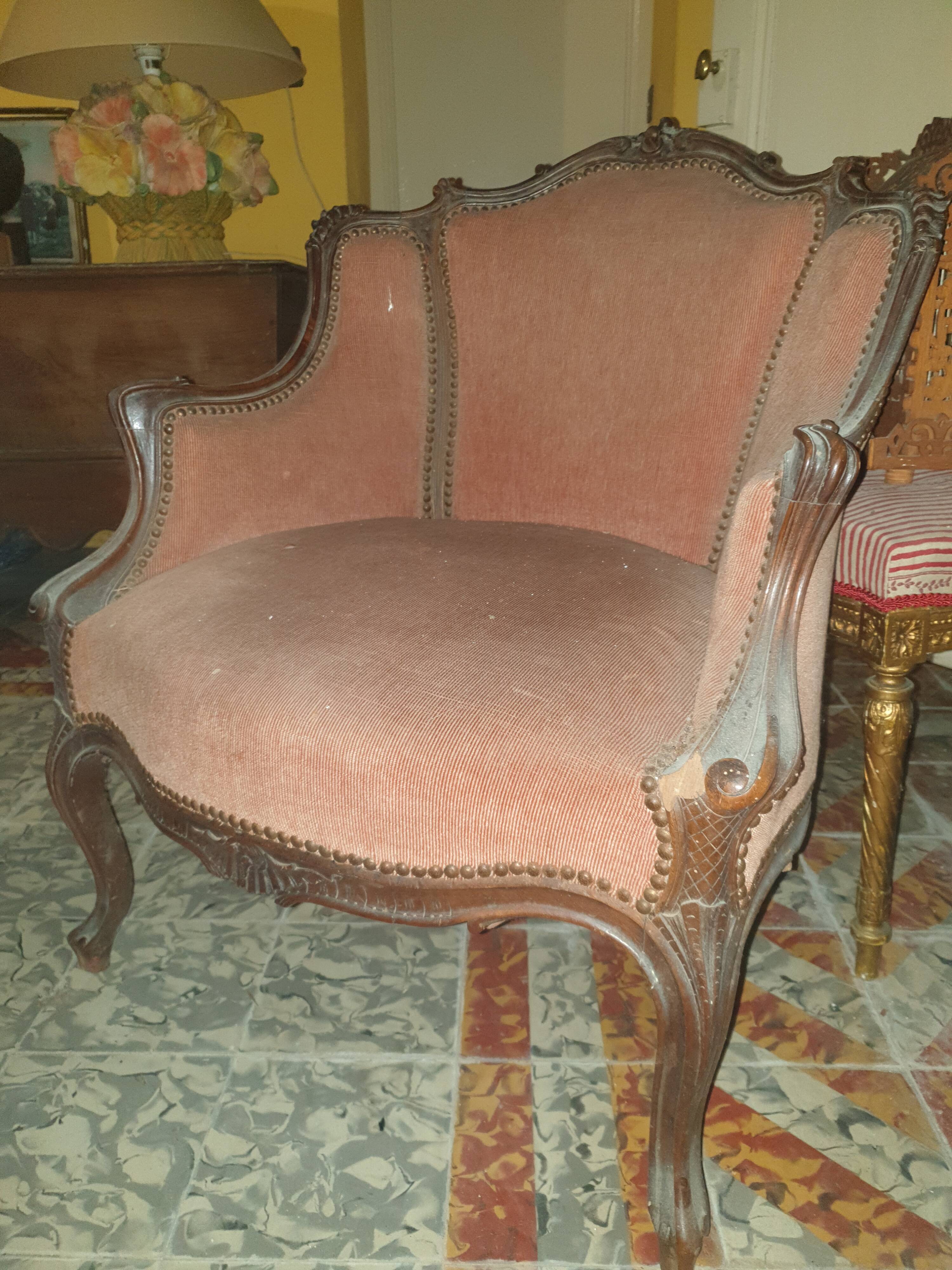 Louis XV bergère armchair
