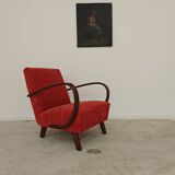 H410 Type C Powder Pink Armchair by Jindrich Halabala for Thonet 1930