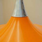 Danish pendant lamp 1960s with orange metal shade