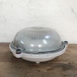 Cast window and holophane glass applied