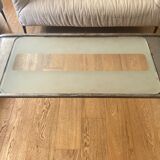 Metal and glass coffee table