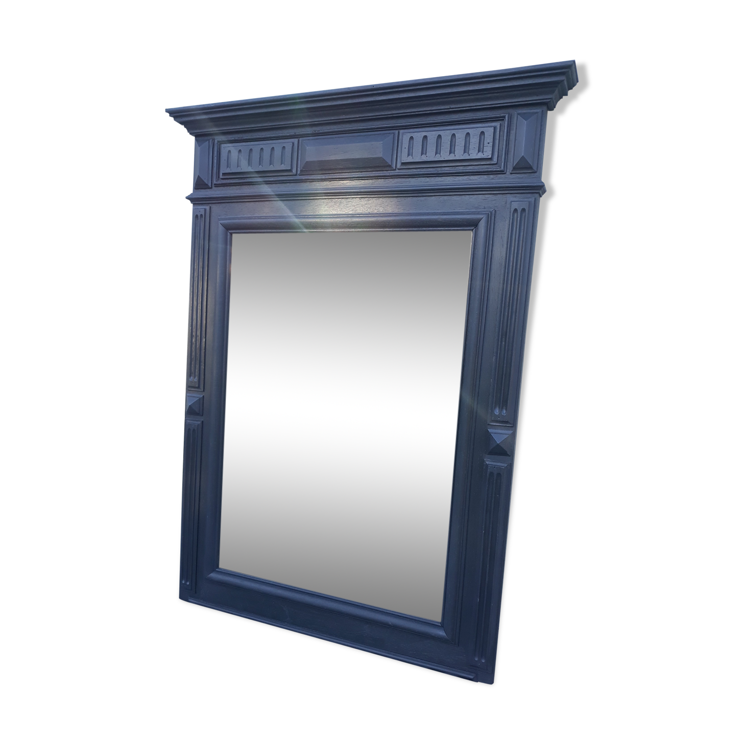 Bevelled trumeau mirror