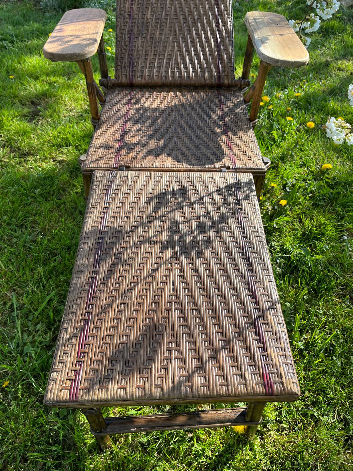 Rattan deck chair