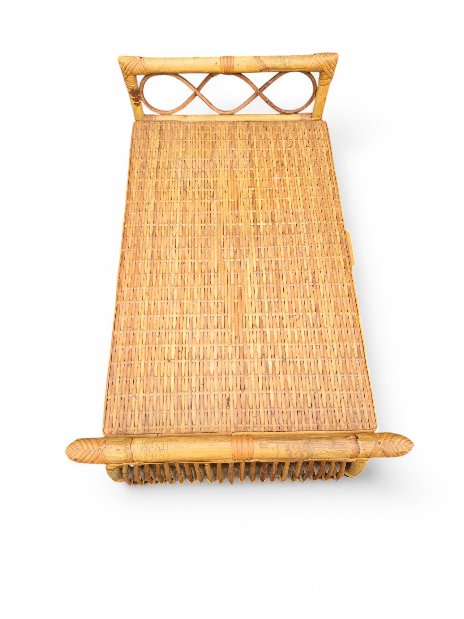 70's Rattan Bench / Chest