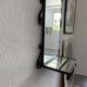 Miroir d’entrée vintage fer forgé avec tablette 38x105cm