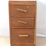 Art Deco bedside table in Burmese teak