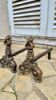 Pair of Vintage Solid Brass Firedogs