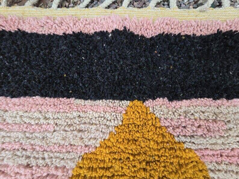 Berber wool rug, size 100 x 200 cm