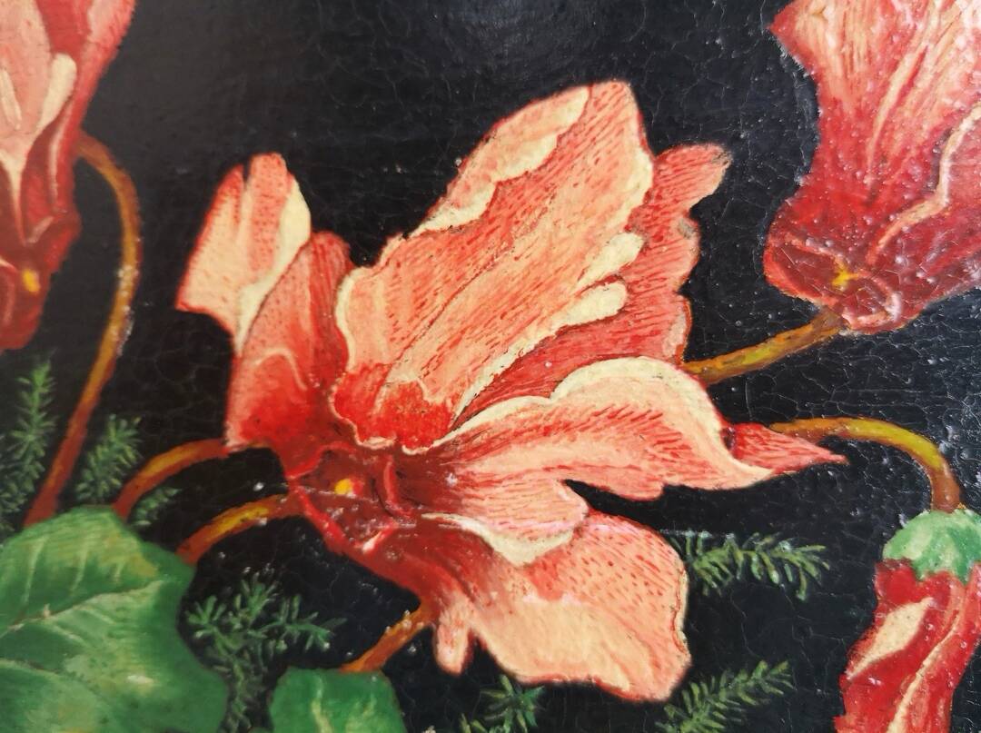 Still life Oil on wooden panel