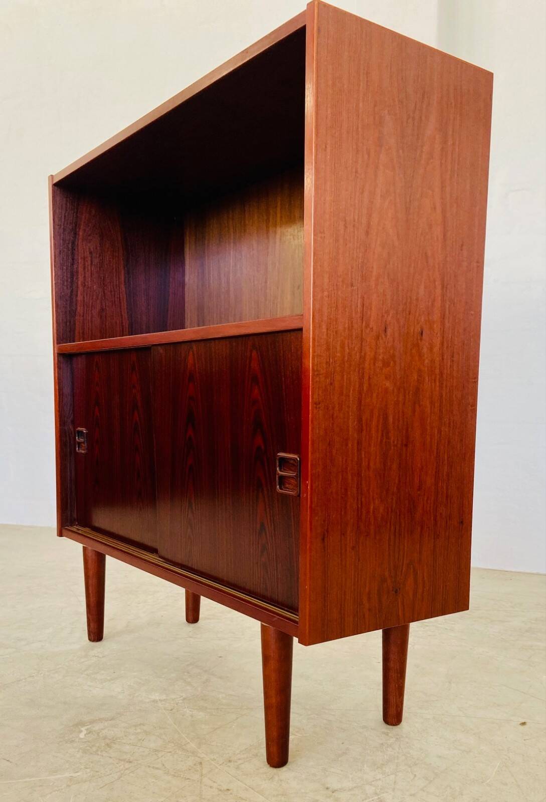 Bibliothèque rétro vintage danoise en palissandre des années 1960
