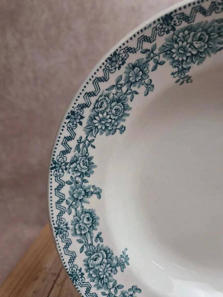 Antique hollow plate Saint-Amand – Argenton model